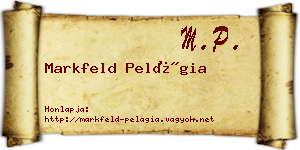 Markfeld Pelágia névjegykártya